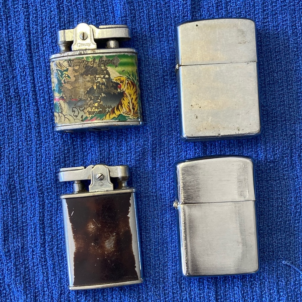 Vintage lighters Lot Of 4 from 1950’s To 1970’s